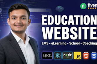 build modern education or elearning website