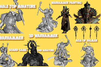 sculpt 3d warhammer 40k age of sigmar dnd miniature stl for 3d printing