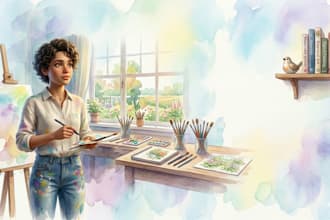 do 3d character and watercolor art