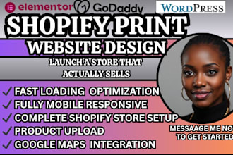 design shopify print on demand store drop shipping pod website