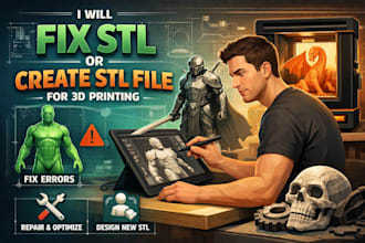 fix stl or  create  stl file for 3d printing