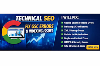 do technical SEO fix google search console errors  indexing problems