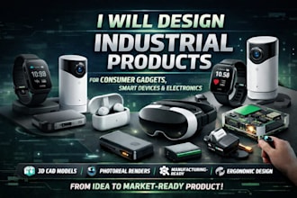 design industrial products for consumer gadgets, smart devices, wearables