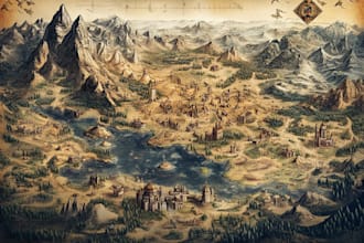 draw high quality professional fantasy map for dnd campaign