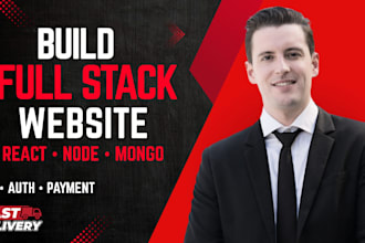 develop full stack website using react node mongodb mern developer