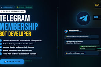 build a telegram membership bot for channel access and subscription management