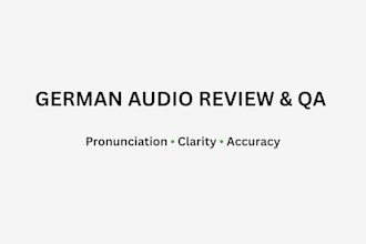 review your german audio for pronunciation and clarity