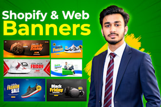 create shopify banner and website slider design for ecommerce stores