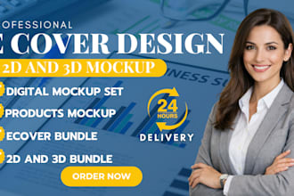 design digital product mockup ecover bundle and design online cousre cover