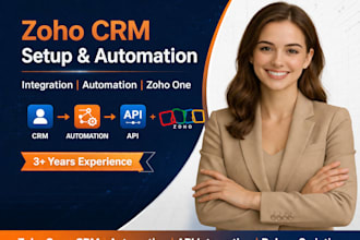 build and configure zoho CRM automation workflows and zoho one app integration