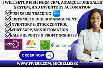 setup fish farm CRM, aquaculture sales system, seafood inventory and automation