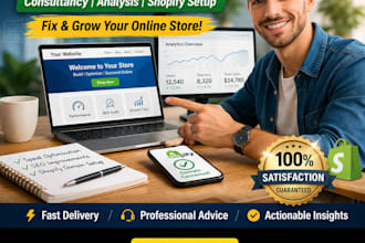 do shopify store setup, website analysis and consultancy
