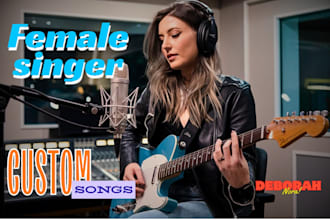write lyric, sing and produce a custom song in spanish or english, female singer