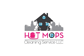 design hot mops cleaning service logo for you