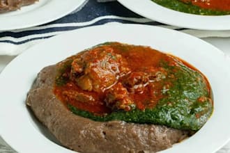 teach you how to make amala and ewedu
