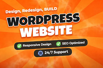 build, rebuild, design, redesign wordpress website, business website developmen