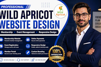 design wild apricot membership website, event management website design