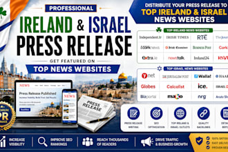 distribute press release to major ireland and israel news websites