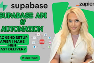 build supabase backend API integration with make com, n8n zapier
