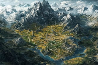 draw high quality professional fantasy map for dnd campaign