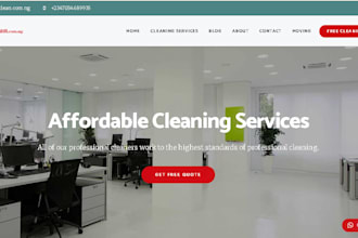 design house cleaning booking website