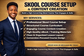 create skool course content, curriculum, and ebook