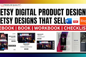 design esty digital products, ebook workbook and greeting cards to sell on esty