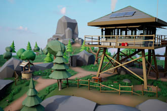 do 3d game assets low poly characters environment props for unity unreal engine
