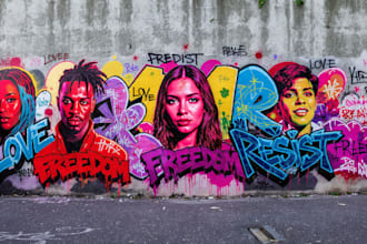 design graffiti designs, murals and wall arts