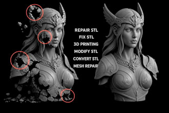 repair stl file fix stl 3d printing modify stl convert stl mesh repair