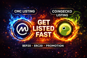list your token on coinmarketcap and coingecko with crypto promotion