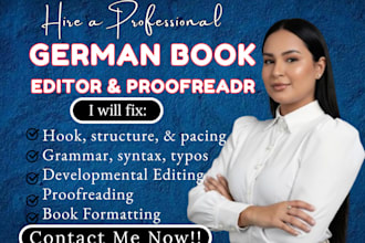 developmental edit german nonfiction book, format memoir, fantasy book editing