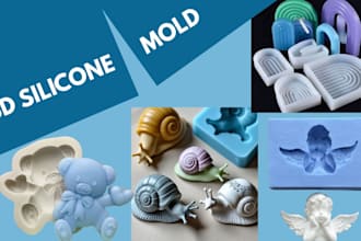 design professional 3d mold for silicone, resin, casting and injection molding