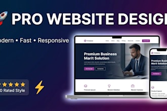 build a responsive business website or ecommerce website