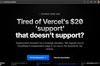fix your vercel deployment errors and hosting issue errors in 24hours