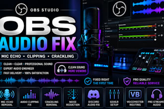 fix obs and goxlr audio issues, mic echo, clipping, crackling and audio routing