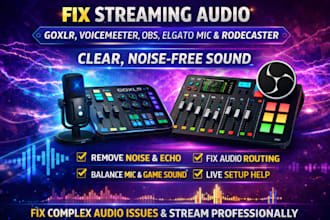 setup obs, goxlr, voicemeeter and rodecaster for clean studio quality streaming