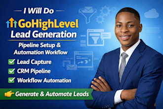 do gohighlevel lead generation, pipeline setup and automation workflow