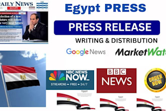 write and distribute your egypt press release to top media sites