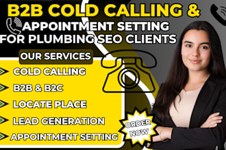 b2b cold calling, appointment setting to get plumbing clients for SEO agencies