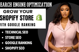 do complete shopify SEO optimization for first page ranking, google ranking
