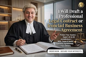 draft a professional legal contract or ironclad business agreement response