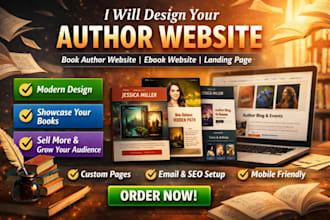 design author website author portfolio author book website book landing page