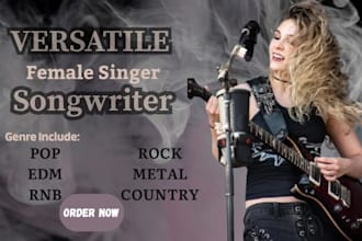 be female metal singer, rock vocalist, scream metal song, pop song, hard rock