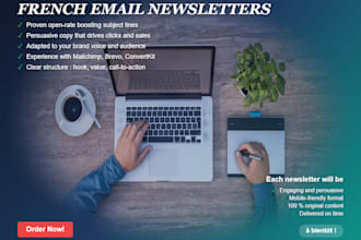 write converting newsletters and email sequences in french