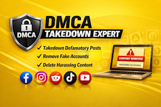 takedown harassing remove copyright mass report facebook instagram tiktok