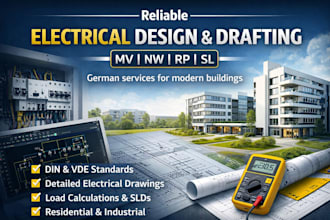do german reliable electrical design and drafting mv, nw, rp, sl