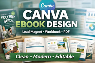 design professional lead magnet ebook workbook for coaches and course creators