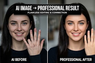 professionally fix, enhance ai generated images in photoshop