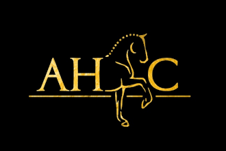 create a professional classic logo for a horse based site